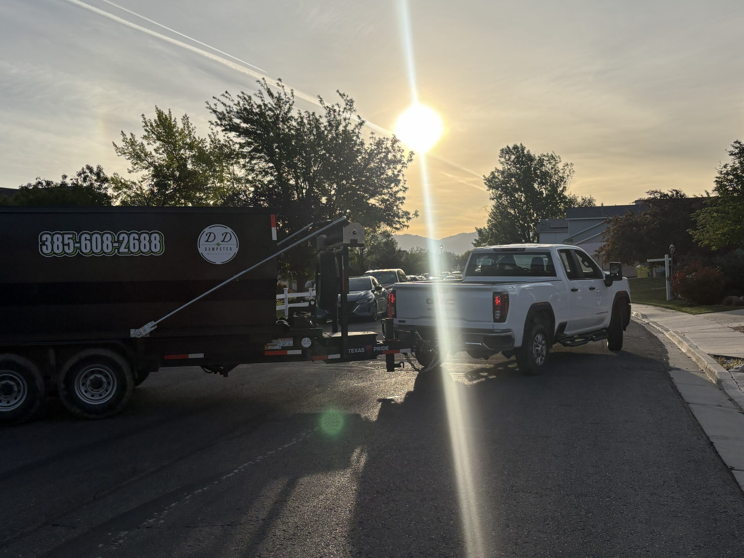 truck and sunset